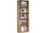 Scaffale "Onix"" Con Vani A Giorno In Rovere Artisan, 40 X 30 X 182 Cm"