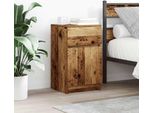 Vidaxl Comodino Effetto Legno Vecchio 39X35X65 Cm Materiale A Base Di Legno