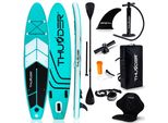 Thunder® Stand Up Paddle Board | Coast Mint| 320X75X15Cm | Mint | Fino A 150Kg | Set Completo | Gonfiabile | Paddleboard | Accessori Sup | Sedile Kayak |