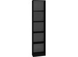 Scaffale "Onix"" Con Scomparti Aperti In Nero, 40 X 30 X 182 Cm"