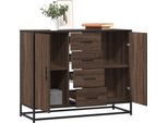 Maison Exclusive - Credenza Rovere Marrone 92X35X76 Cm In Legno Multistrato