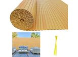 Jayseuw Pvc Privacy Schermo Mat Privacy Recinzione Balcone Frangivento Privacy Schermo Per Recinzione Bambù 90X800Cm
