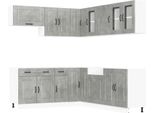 Vidaxl Set Di Mobili Da Cucina 11 Pezzi Kalmar Cemento Grigio Materiale A Base Di Legno