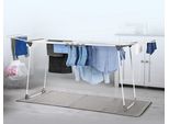 Easymaxx Stendibiancheria Estensibile 185-250 X 56 X 98 Cm - Bianco/Grigio