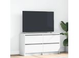 Maison Exclusive - Mobile Tv Bianco 100X35X54 Cm Materiale Ligneo
