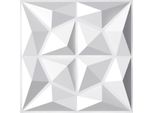 Clanmacy 12 Pezzi Pannelli 3D Pannelli Da Parete In Cloruro Di Polivinile Pvc - Pannelli Per Pareti E Soffitti - 30X30 Cm (0,9 M²) - Leggeri, Flessibili E Facili Da Installare - Bianco