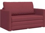 Vidaxl Divano Letto 110 Cm Tessuto Rosso Vino