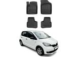 2011-2019 Skoda Citigo Tappetini Tpe Nero 4 Pz