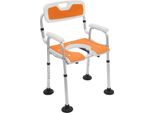 Sedia Da Doccia, Regolabile In Altezza, Design Del Sedile Di Sicurezza, Arancione