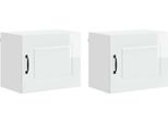 Syfax™ Mobile Da Cucina Kalmar 2 Pcs Bianco Lucido 50 X 31 X 40 Cm