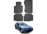 1990-1998 Bmw Serie 3 Limo Touring E36 Tappetini In Gomma Nera 4 Pz