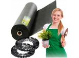 Agrotessile Da Giardino 1,6 M X 50 M 90 G/M2 + 100 Spilli Plonos - Nero