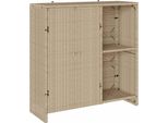 Syfax™ Armadio Con Lo Scaffale Beige 100 X 36 X 102 Cm Rattan