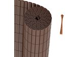 Izrielar Schermo Per La Privacy In Pvc Per Balconi E Recinzioni - Schermo Per La Privacy Resistente Alle Intemperie Per Recinzioni, Frangivento, Tagliabile Marrone 120X500Cm