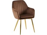 Sedia Da Pranzo In Velluto - Sedia Moderna, Massimo Comfort Ed Ergonomia, Robusta Struttura In Metallo