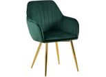 Sedia Da Pranzo In Velluto - Design Moderno - Elevato Comfort Di Seduta, Ergonomica E Stabile