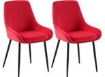 Set Di 2 Sedie Da Pranzo In Velluto - Sedie A Secchiello - Massimo Comfort Di Seduta, Gambe In Metallo Nero