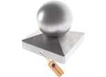 Gezu Impex Tappo Per Pali Zincato A Caldo 71 X 71 Mm Tappo A Sfera Per Pali Protezione Legno