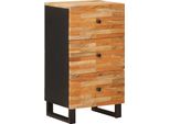Syfax™ Mobile Laterale Marrone 40 X 33 X 75 Cm Legno Di Mango Massello
