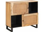 Syfax™ Credenza Marrone 80 X 33 X 75 Cm Legno Di Mango Massello