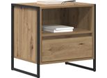 Syfax™ Comodino Rovere Artigianale 50 X 39,5 X 50 Cm Legno Multistrato