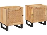Syfax™ Armadio Da Notte 2 Pcs Naturale 40 X 33 X 46 Cm