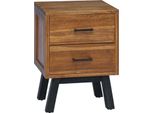 Syfax™ Comodino Naturale 40 X 35 X 55 Cm Legno Di Teak Solido