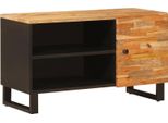 Syfax™ Mobile Tv Marrone 80 X 33 X 46 Cm Legno Di Mango Massello