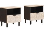 Syfax™ Armadio Da Notte Con Cassetto 2 Pcs Bianco 40 X 33 X 46 Cm