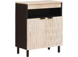 Syfax™ Credenza Con Porta Finitura Bianco Lavato 60 X 33 X 75 Cm