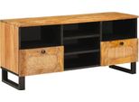 Syfax™ Mobile Tv Marrone 100 X 33 X 46 Cm Legno Di Mango Massello
