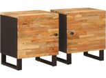 Syfax™ Armadio Da Notte 2 Pcs Marrone 40 X 33 X 46 Cm