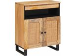 Syfax™ Credenza Marrone 60 X 33 X 75 Cm Legno Di Mango Massello
