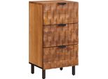Syfax™ Credenza Con Cassetto Finitura Marrone Acacia 40 X 33 X 75 Cm