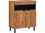 Syfax™ Credenza Con Porta Finitura Marrone Acacia 60 X 33 X 75 Cm