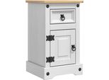 Syfax™ Comodino Con Cassetto Bianco 35 X 32,5 X 58 Cm Pino Massello