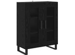 Syfax™ Credenza Rovere Nero 69,5 X 34 X 90 Cm Legno Multistrato