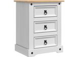 Syfax™ Comodino Con Cassetto Bianco 53 X 39 X 66 Cm Pino Massello