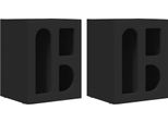 Syfax™ Comodino 2 Pcs Nero 40 X 35 X 50 Cm Legno Multistrato