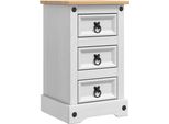 Syfax™ Comodino Con Cassetto Bianco 35 X 32,5 X 58 Cm Pino Massello