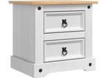 Syfax™ Comodino Con Cassetto Bianco 53 X 39 X 47 Cm Pino Massello
