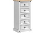 Syfax™ Comodino Con Cassetto Bianco 53 X 39 X 103 Cm Pino Massello