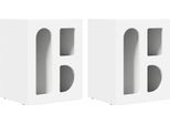 Syfax™ Comodino 2 Pcs Bianco 40 X 35 X 50 Cm Legno Multistrato