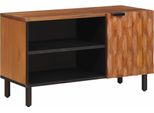 Syfax™ Mobile Tv Con Porta Finitura Marrone Acacia 80 X 33 X 46 Cm