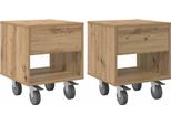 Syfax™ Comodino 2 Pcs Rovere Artigianale 40,5 X 40 X 48 Cm