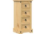 Syfax™ Comodino 35X32,5X74 Cm In Legno Massello Di Pino