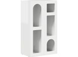 Syfax™ Credenza Bianco Lucido 59 X 35 X 100,5 Cm Legno Multistrato