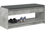 Syfax™ Panca Per Ingresso Con Cuscino Grigio Cemento 103 X 38 X 45 Cm