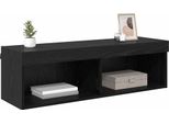 Syfax™ Mobile Tv Da Parete Panama Rovere Nero 100 X 30 X 30 Cm