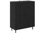 Syfax™ Credenza Rovere Nero 69,5 X 34 X 90 Cm Legno Multistrato